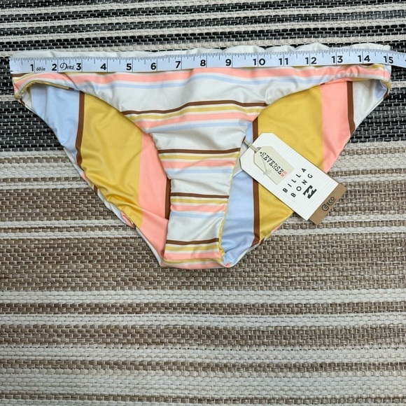 Billabong Lowrider Full Coverage Feelin Sunny Striped Women’s Bikini Bottom L/12 - Picture 11 of 12